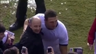 England Rugby Player Sam Burgess Tosses Shorts To Woman