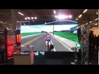 Webracing software with LED screens turns virtual into real world for indoor cycling or spinning