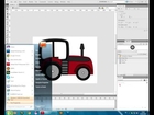 Adobe Flash Player CS5 - Tractor animation tires tutorial for video game use