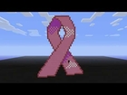 Minecraft Pixel Art - Breast Cancer Ribbon - Info about my 12 hour gaming livestream