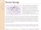 Torsion Springs | Torsion Springs Manufacturer | Supplier | Exporter
