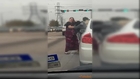 Road rage at stop light, Obese vs Weave ladies.