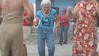 Salsa dancing granny shows some seductive moves