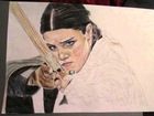 Drawing Lucy Griffiths as Maid Marian Robin Hood BBC